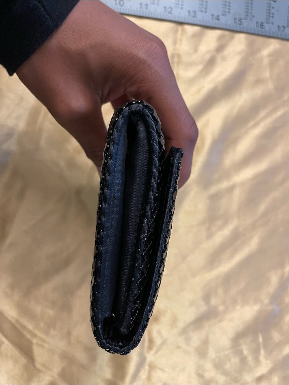 Black Sequin Evening Clutch NEW - Picture 5 of 8